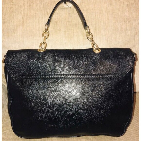 Authentic Versace  Collection Black Pebbled Leather Top Handle Bag - Picture 2 of 14